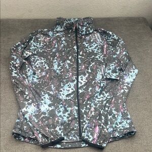 lululemon athletica Black and Blue Patterned Utility Jacket